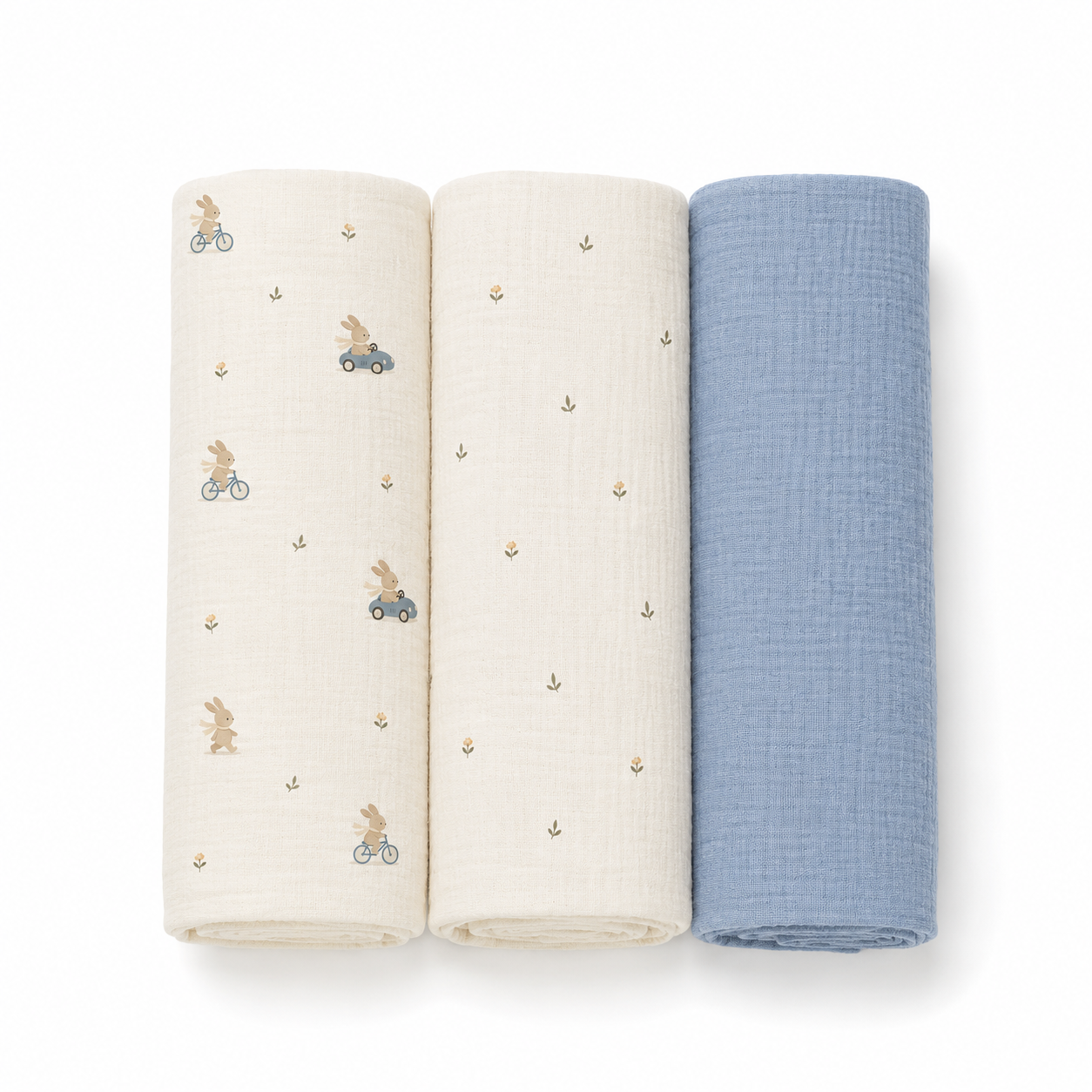 Pack de 3 Muselinas · Bunny Rides