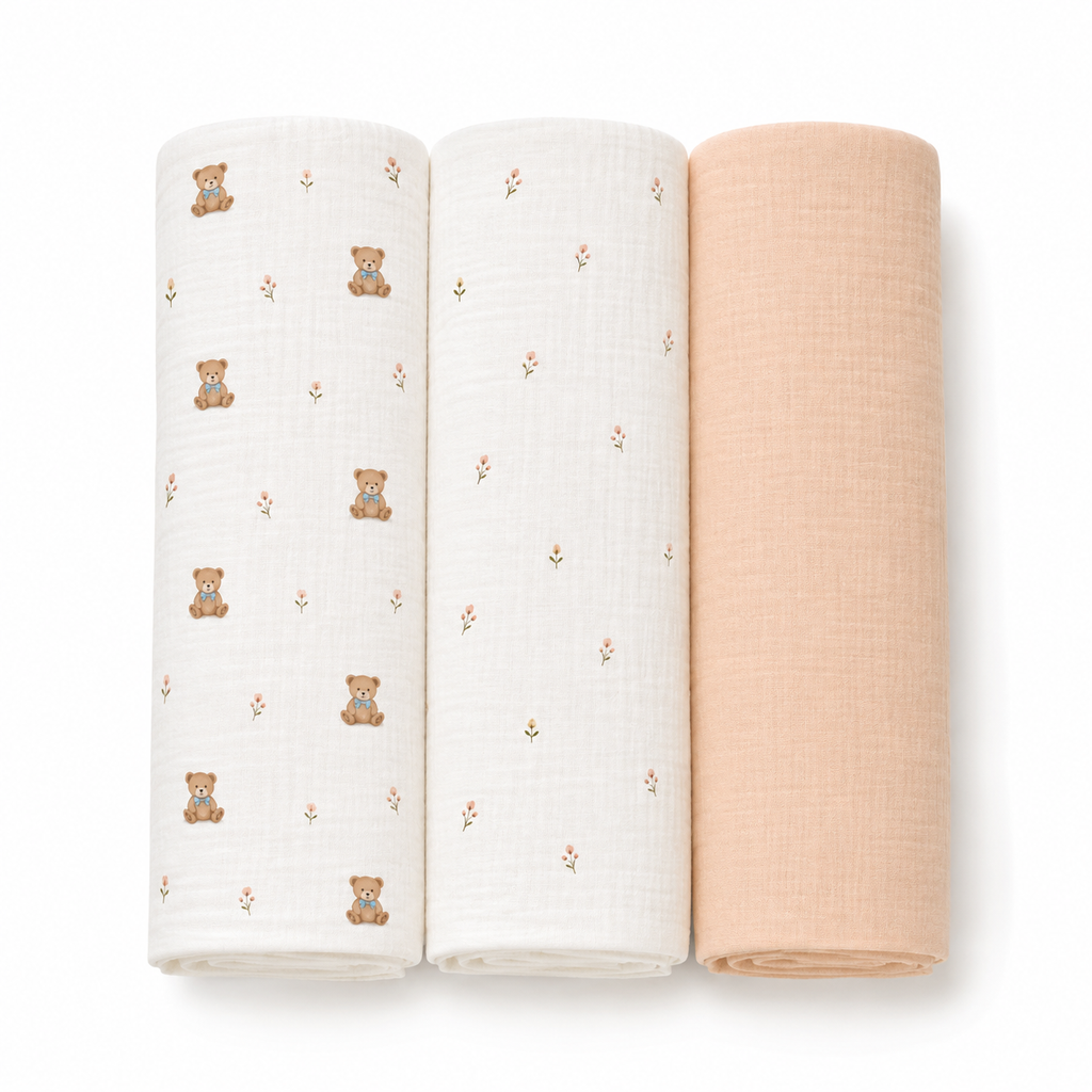 Pack de 3 Muselinas · Teddy Hugs